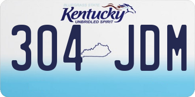 KY license plate 304JDM