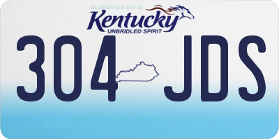 KY license plate 304JDS