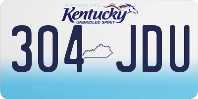KY license plate 304JDU