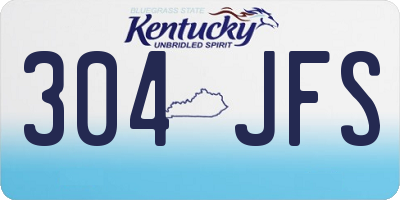 KY license plate 304JFS