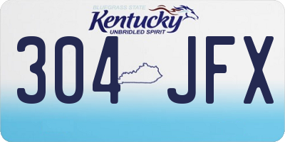 KY license plate 304JFX