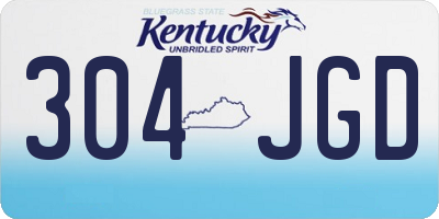 KY license plate 304JGD