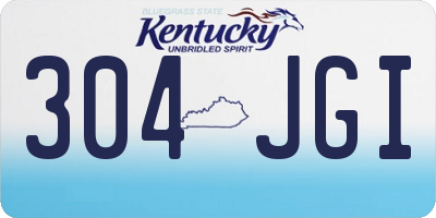 KY license plate 304JGI