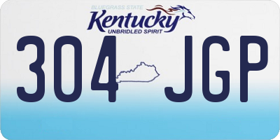 KY license plate 304JGP