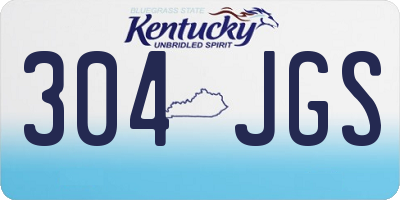 KY license plate 304JGS