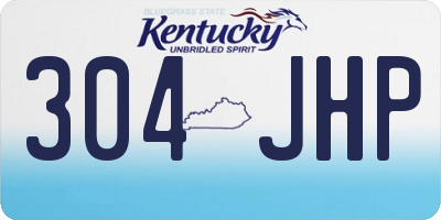 KY license plate 304JHP