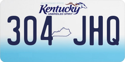 KY license plate 304JHQ