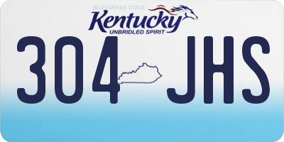 KY license plate 304JHS