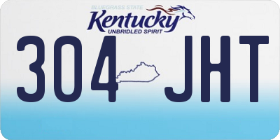 KY license plate 304JHT