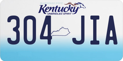 KY license plate 304JIA