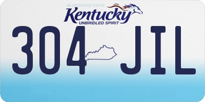 KY license plate 304JIL