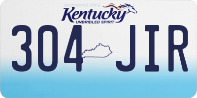 KY license plate 304JIR
