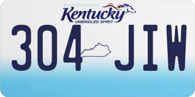 KY license plate 304JIW