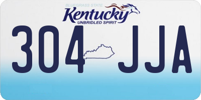 KY license plate 304JJA