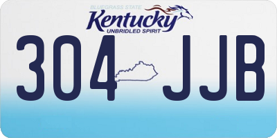 KY license plate 304JJB