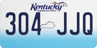 KY license plate 304JJQ