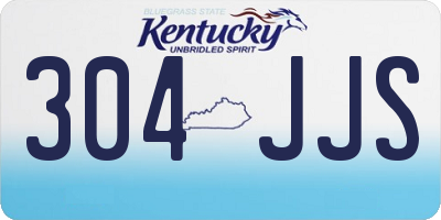 KY license plate 304JJS