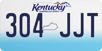KY license plate 304JJT