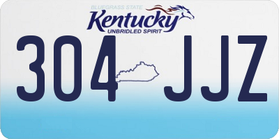 KY license plate 304JJZ