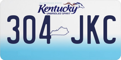 KY license plate 304JKC