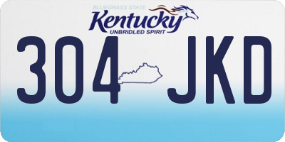 KY license plate 304JKD