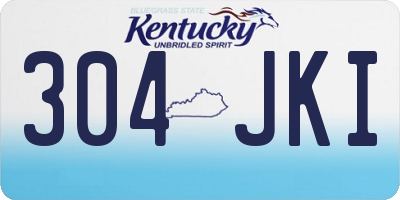 KY license plate 304JKI