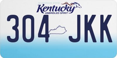 KY license plate 304JKK