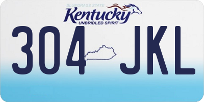 KY license plate 304JKL