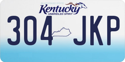 KY license plate 304JKP