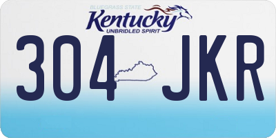 KY license plate 304JKR