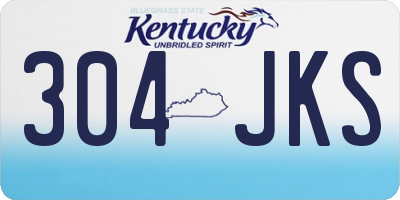 KY license plate 304JKS