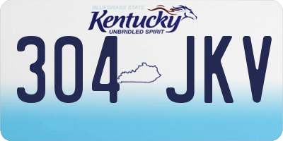 KY license plate 304JKV