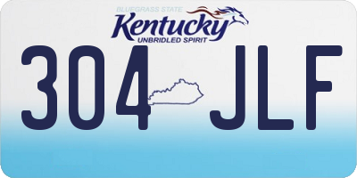 KY license plate 304JLF