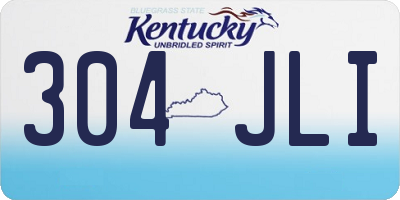 KY license plate 304JLI