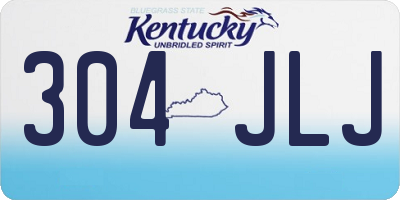 KY license plate 304JLJ