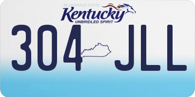 KY license plate 304JLL