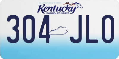 KY license plate 304JLO