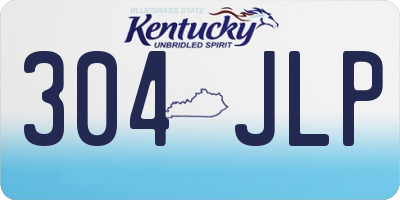 KY license plate 304JLP