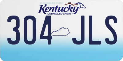 KY license plate 304JLS