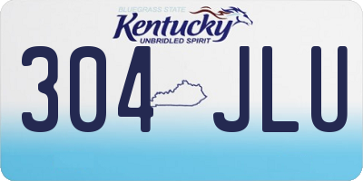 KY license plate 304JLU