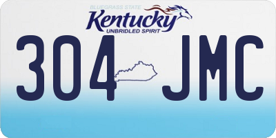 KY license plate 304JMC