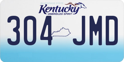KY license plate 304JMD