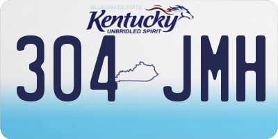 KY license plate 304JMH
