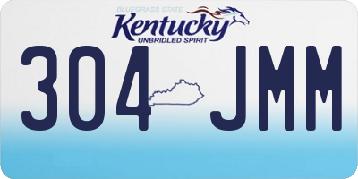 KY license plate 304JMM