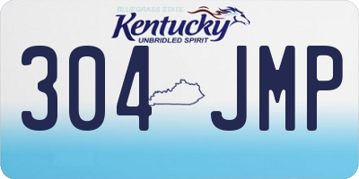 KY license plate 304JMP