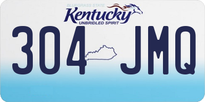 KY license plate 304JMQ