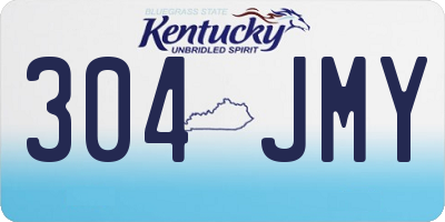 KY license plate 304JMY