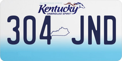 KY license plate 304JND