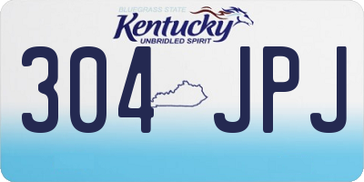 KY license plate 304JPJ