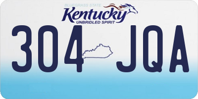KY license plate 304JQA